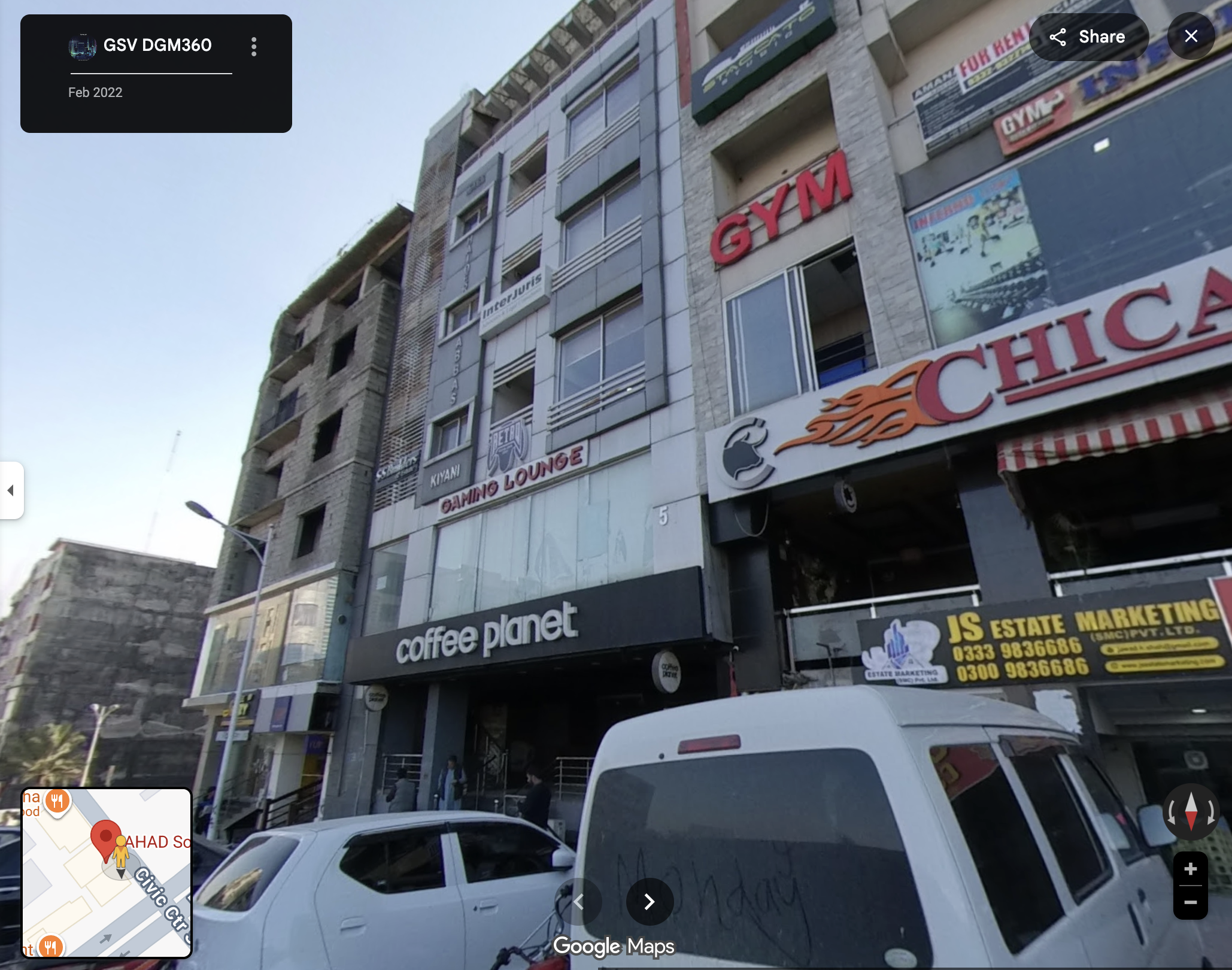 AHAD Coworking Space Location - Plaza 54, Civic Center, Bahria Town Rawalpindi